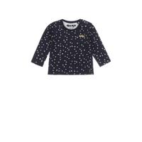 Dirkje baby longsleeve met biologisch katoen donkerblauw/wit