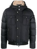 Moorer padded down hooded jacket - Noir