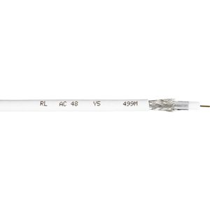 Interkabel AC 48-100 Coaxkabel Buitendiameter: 6.90 mm 75 Ω 100 dB Wit 100 m