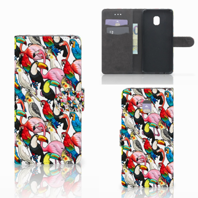 Samsung Galaxy J7 (2018) Telefoonhoesje met Pasjes Birds Samsung Galaxy J7 (2018) Telefoonhoesje met Pasjes Birds