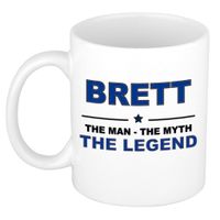 Brett The man, The myth the legend cadeau koffie mok / thee beker 300 ml - thumbnail