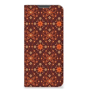 OPPO A54 5G | A74 5G | A93 5G Hoesje met Magneet Batik Brown