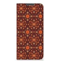 OPPO A54 5G | A74 5G | A93 5G Hoesje met Magneet Batik Brown - thumbnail