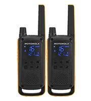Motorola Talkabout T82 Extreme Walkie Talkies, Twin Pack, B8P00811YDEMAG, 20 x 5 x 3 cm, Zwart/Oranje