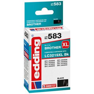 Edding Inktcartridge vervangt Brother LC-3219XLBK Compatibel Zwart Tintenpatrone 18-583