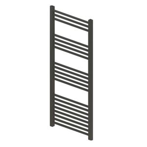 Designradiator Boss & Wessing Vertico Multirail 120x40 cm Antraciet Zij-Onderaansluiting Boss & Wessing