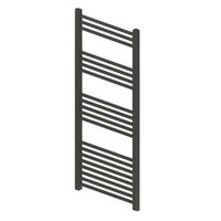 Designradiator Boss & Wessing Vertico Multirail 120x40 cm Antraciet Zij-Onderaansluiting Boss & Wessing