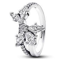 Pandora 193023C01 Ring Sparkling Asymmetrical Herbarium Cluster zilver-zirconia wit - thumbnail