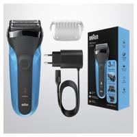 Braun Series 3 310BT Scheerapparaat met scheerblad Trimmer Zwart, Blauw