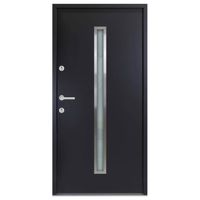 vidaXL Voordeur 110x207,5 cm aluminium antraciet