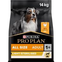 Pro Plan Hond All Sizes Adult Light Hondenvoer, Hondenbrokken voor honden met overgewicht, met Kip, 14kg