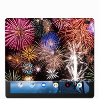 Lenovo Tab E10 Leuke Siliconen Hoes Vuurwerk - thumbnail