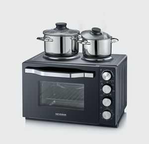 Severin 2074 Mini-oven Timerfunctie, Grillfunctie, Met kookfunctie, Controlelampje 30 l