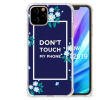 Apple iPhone 11 Pro Anti Shock Case Flowers Blue DTMP