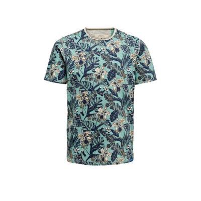 ONLY & SONS gebloemd T-shirt blauw