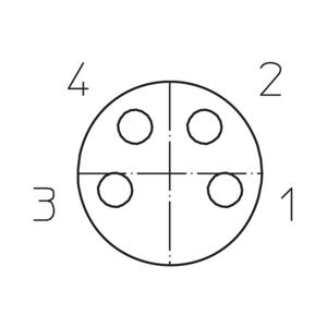 Lutronic 1050 Sensor/actuator connector, geassembleerd M8 Aantal polen: 4 Koppeling, haaks 5.00 m 1 stuk(s)