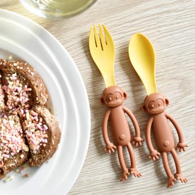 Apen kinderbestek (set van 2)