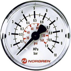 IMI NORGREN Manometer 18-015-889 Aansluiting (manometer): Achterkant 0 tot 16 bar Schroefdraad (buiten) R1/8 1 stuk(s)