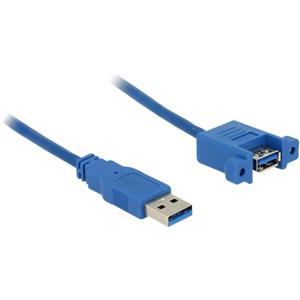 Delock USB-kabel USB 3.2 Gen1 (USB 3.0 / USB 3.1 Gen1) USB-A stekker, USB-A bus 1.00 m Blauw 85112