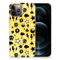 Silicone Back Case iPhone 12 Pro Max Punk Geel - thumbnail