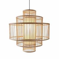 Fine Asianliving Bamboe Hanglamp Plafondlamp Bamboe Lampenkap Handgemaakt Rotan Vintage Stijl Oosters Chinese 224-108S
