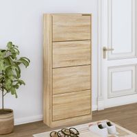 Schoenenkast 63x24x147 cm bewerkt hout sonoma eikenkleurig