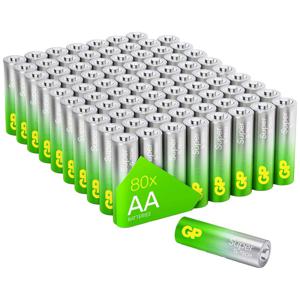 GP Super AA batterij (penlite) Alkaline 1.5 V 80 stuk(s)