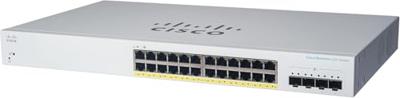 CISCO ONTWORPEN Business CBS220-24P-4G Smart Switch | 24-poorts GE | PoE | 4x1G SFP | 3 jaar beperkte hardwaregarantie (CBS220-24P-4G-NA)