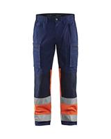 Blaklader 155118953C52 werkbroek met stretch, marineblauw/oranje, maat C52