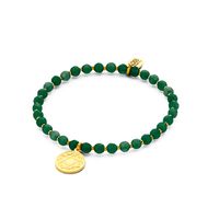 CO88 Collection Chakra 8CB 90218 Rekarmband met Stalen Elementen - Heart Chakra - Jade Natuursteen 4 mm - One-size - Groen