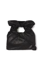 Y's mini sac en cuir à fronces - Noir