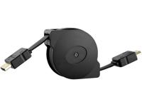 HDMI Kabelhaspel [1x HDMI-stekker - 1x HDMI-stekker] 0.90 m Zwart SpeaKa Professional