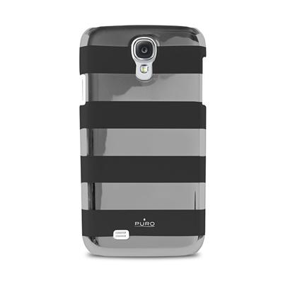 Samsung Galaxy S4 i9500, i9505 Puro Stripe Case - Grijs / Zwart