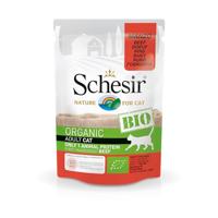 Schesir - Biologische versheidszak met rundvlees voor katten – 85 g