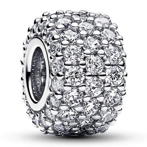 Pandora 792820C01 Bedel Sparkling Pave Triple-row zilver-zirconia zilverkleurig-wit