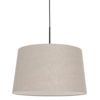 Steinhauer Hanglamp Sparkled met kap 45cm taupe met zwart 8191ZW