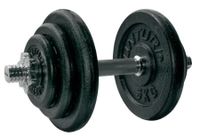 Tunturi Dumbbellset | Halterset | Totaal 20 kg | 1 stang | Zwart