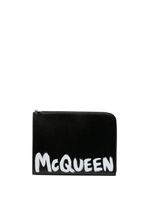 Alexander McQueen portefeuille zippé à logo imprimé - Noir - thumbnail