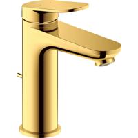 Duravit Wave Wastafelmengkraan - m-size - eengreeps - met waste - voorsprong 12.2cm - goud gepolijst wa1020001034 - thumbnail