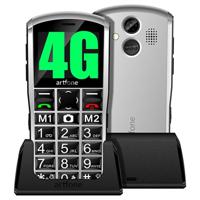 Artfone A400 Senior Telefoon - 4G, Dual SIM, SOS - Grijs - thumbnail