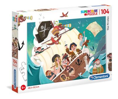 Clementoni legpuzzel Supercolor The Pirates junior 104 stukjes Clementoni legpuzzel Supercolor The Pirates junior 104 stukjes