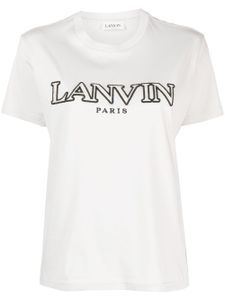 Lanvin t-shirt à logo brodé - Gris