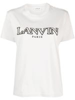 Lanvin t-shirt à logo brodé - Gris