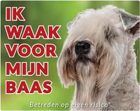 Softcoated Wheaten Terrier Waakbord - Ik waak voor mijn Baas - thumbnail