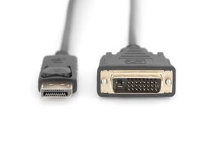 Digitus DB-340301-030-S DisplayPort-kabel DVI / DisplayPort Aansluitkabel DisplayPort-stekker 3.00 m Zwart Afgeschermd (dubbel), Afgeschermd