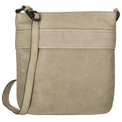 Genicci Leren Schoudertas Finch Grijs