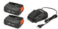 Gardena starterkit P4A 2 x PBA 18V/45 + AL 1830 CV: Voor alle gangbare Power For All-apparaten, 60 minuten laadtijd, Ready to Go-functie, 2,5 Ah (14907-20)