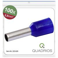 Quadrios 22C429 Adereindhulzen 2.5 mm² Deels geïsoleerd Blauw 1 set(s) - thumbnail