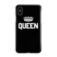 Queen zwart: iPhone XS Max Volledig Geprint Hoesje