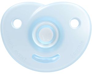 Set van 2 fopspenen voor pasgeborene van Philips AVENT Soothie C 1/2 ur lichtblauw + blauw